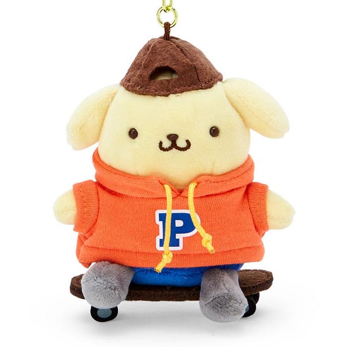 Hello Kitty Pompompurin Plush Mascot Keychain (Sk8r Squad Series) Żółte Pomarańczowe | PL_HK99409