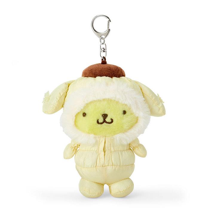 Hello Kitty Pompompurin Plush Mascot Keychain (Winter Snowsuit Series) Żółte | PL_HK95331