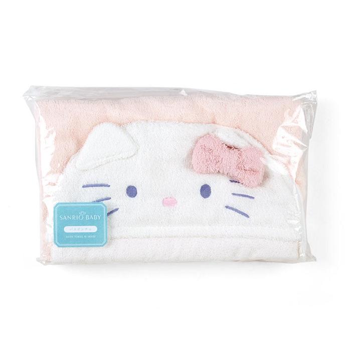 Hello Kitty Sanrio Baby Hello Kitty Hooded Bath Wrap Kremowe | PL_HK78461