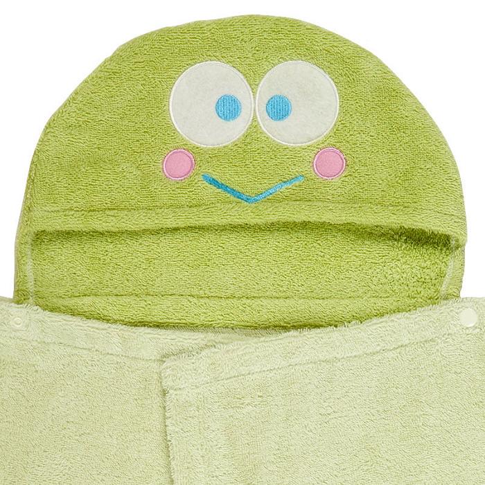 Hello Kitty Sanrio Baby Keroppi Hooded Bath Wrap Zielone | PL_HK69646