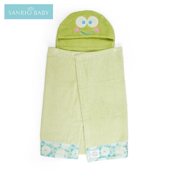 Hello Kitty Sanrio Baby Keroppi Hooded Bath Wrap Zielone | PL_HK69646