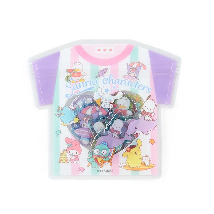 Hello Kitty Sanrio Characters 24-Piece Summer Tee Mini Sticker Pack Kolorowe | PL_HK22383