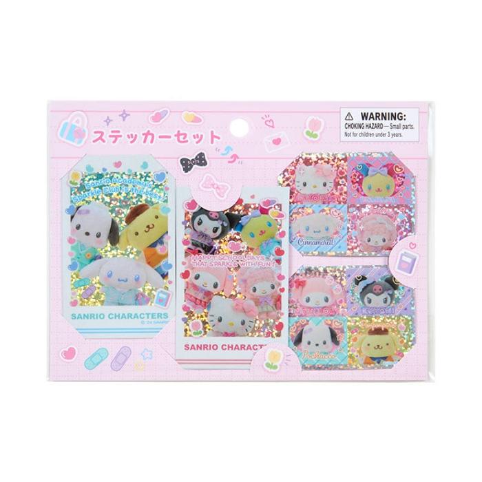 Hello Kitty Sanrio Characters 28-pc Sticker Sheet (Sanrio Academy Series) Różowe | PL_HK30335