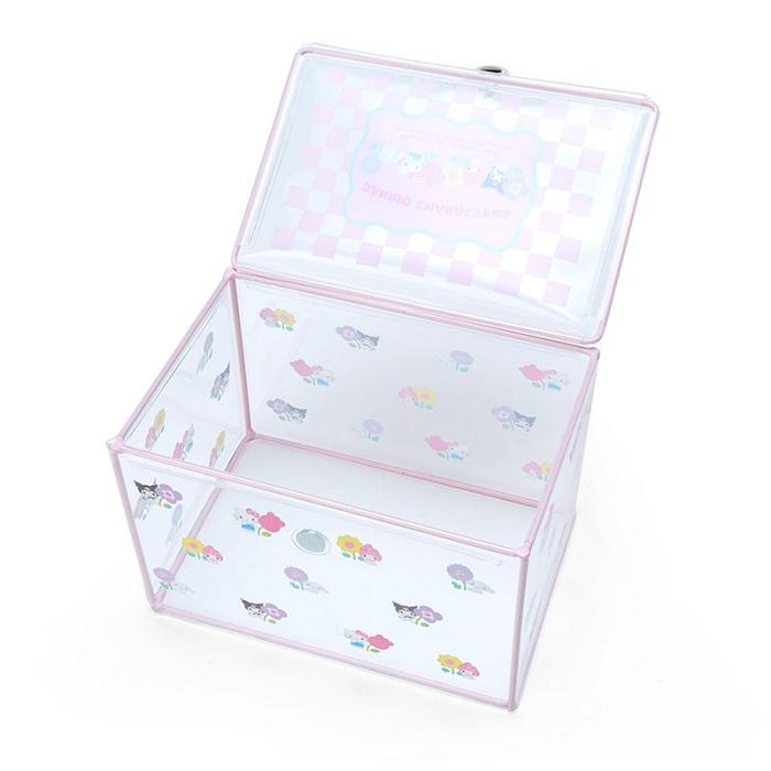 Hello Kitty Sanrio Characters Clear Storage Case (Pastel Check Series) Różowe | PL_HK35617