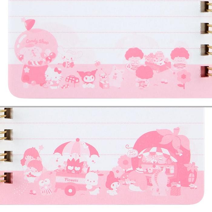 Hello Kitty Sanrio Characters Compact Ruled Notebook Różowe | PL_HK85620