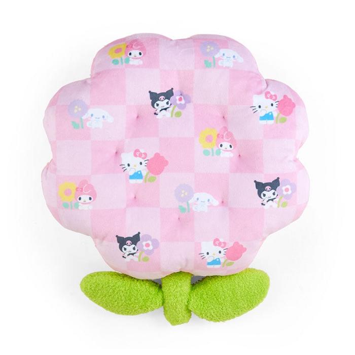 Hello Kitty Sanrio Characters Daisy Throw Pillow (Pastel Check Series) Różowe | PL_HK84248