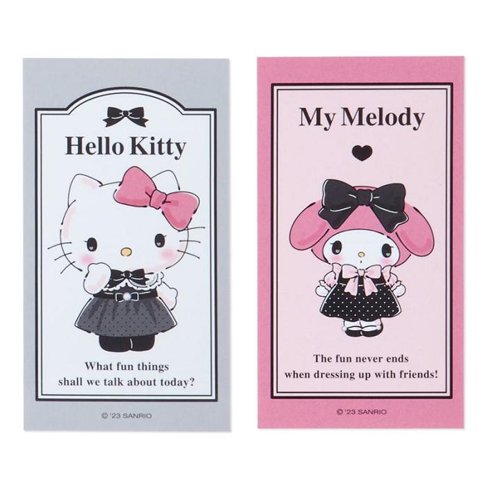 Hello Kitty Sanrio Characters ID Badge Holder & Sticker Set (Pretty Party Series) Szare Różowe | PL_HK33885