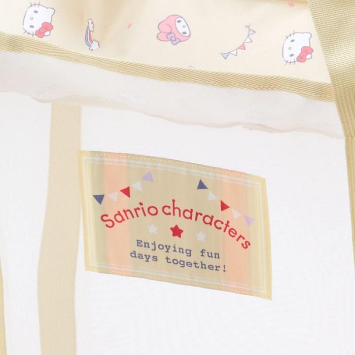 Hello Kitty Sanrio Characters Mesh Storage Tote (Large) Złote | PL_HK91469