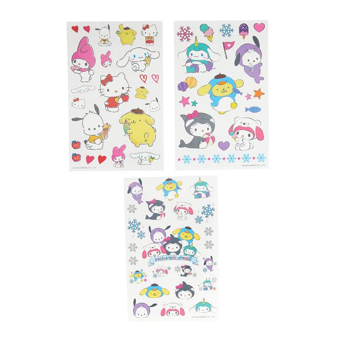 Hello Kitty Sanrio Characters Tattoo Stickers (Ice Island Series) Niebieskie | PL_HK90490