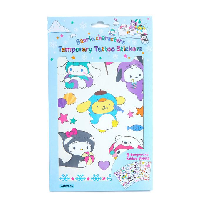 Hello Kitty Sanrio Characters Tattoo Stickers (Ice Island Series) Niebieskie | PL_HK90490