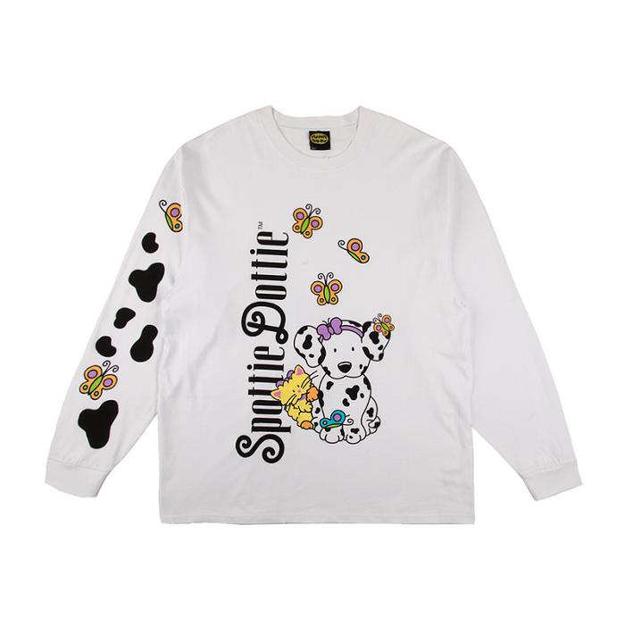 Hello Kitty Spottie Dottie x Dumbgood Distressed Long Sleeve Żółte | PL_HK81124